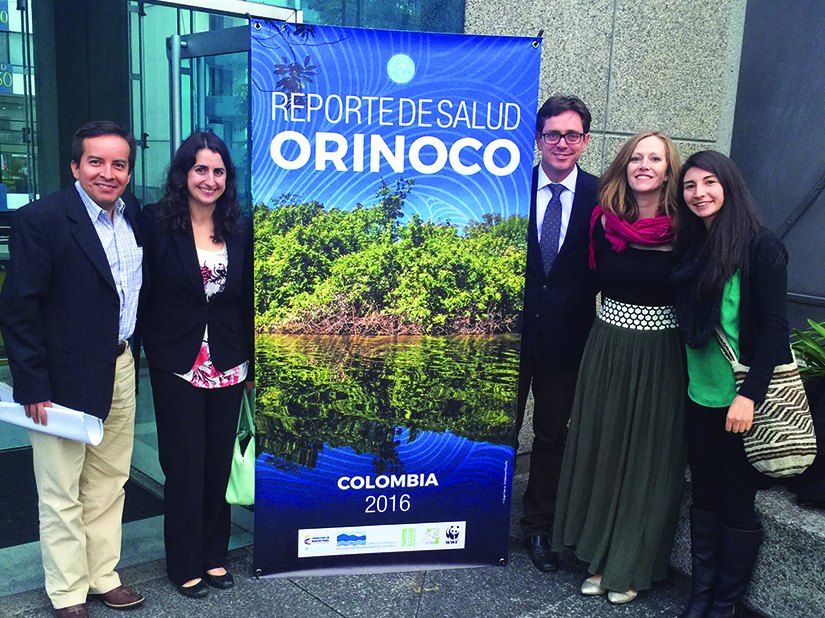 Partners at the launch of the 2016 Orinoco River Basin Report Card in Colombia